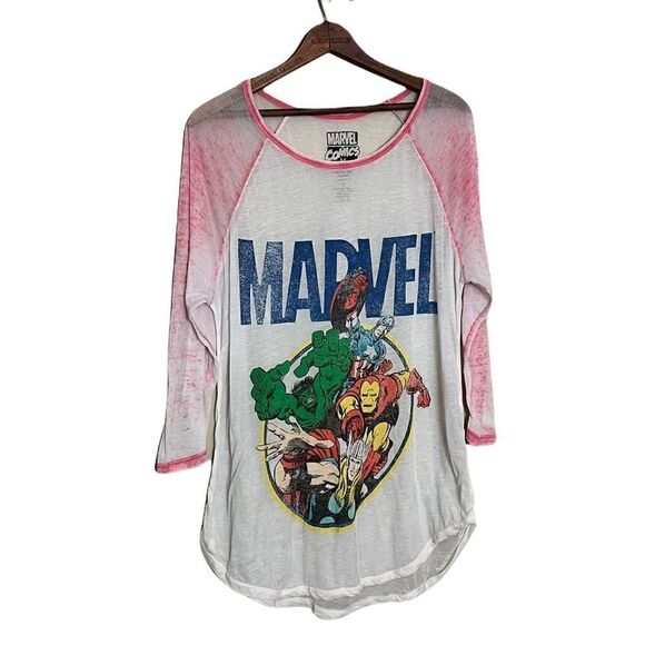 Marvel Avengers Sheer Scoop Neck Shirt - Picture 1 of 7